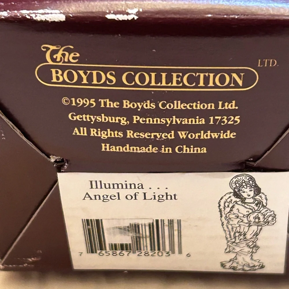 W/BOX Boyds Bears Folkstone Collection 1996 Illumina Angel of Light #28203